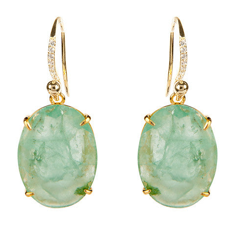 Fluorite Fish Hook Earrings – Cabochon