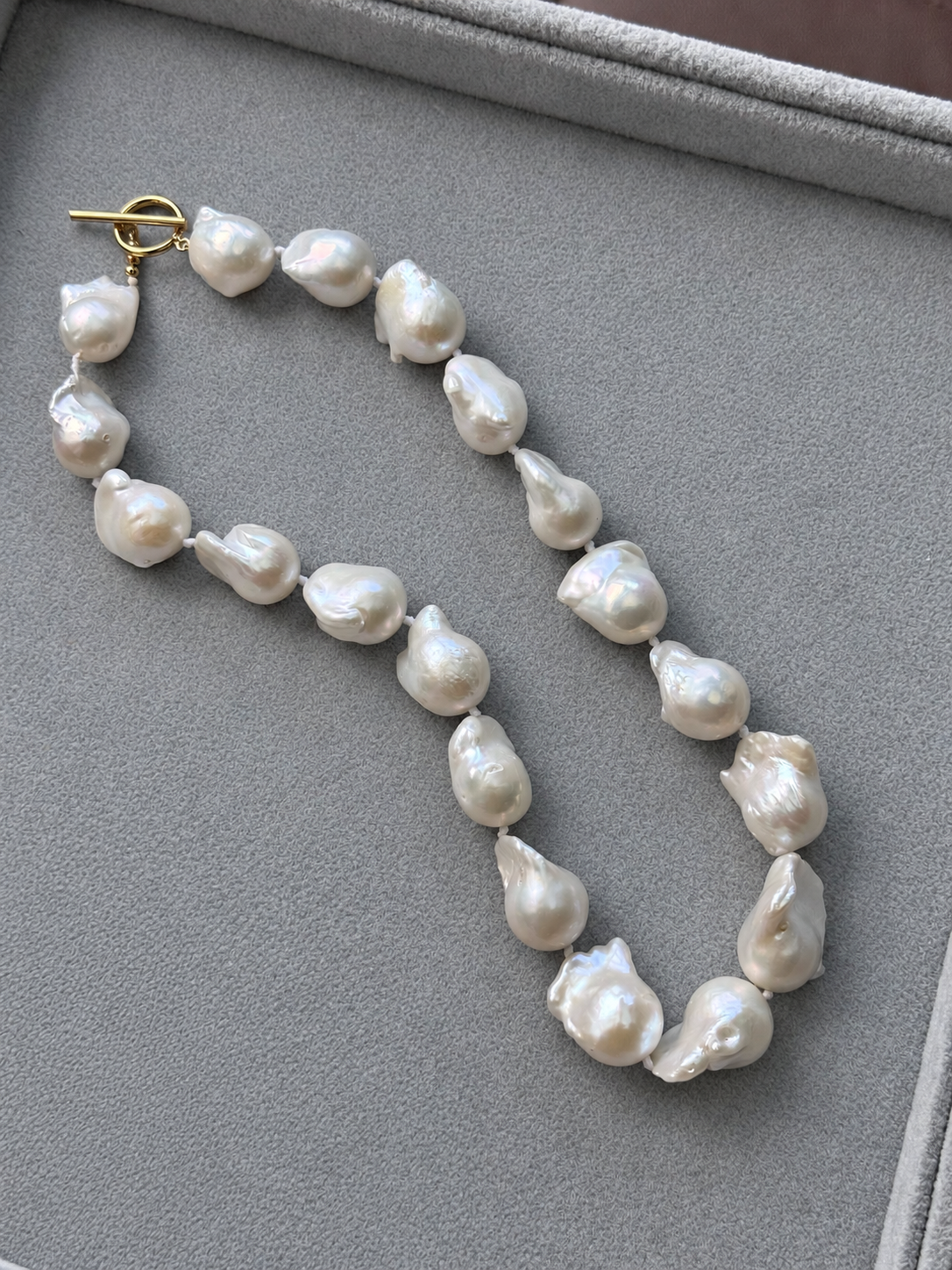 Oversized Natural Baroque Pearl Necklace