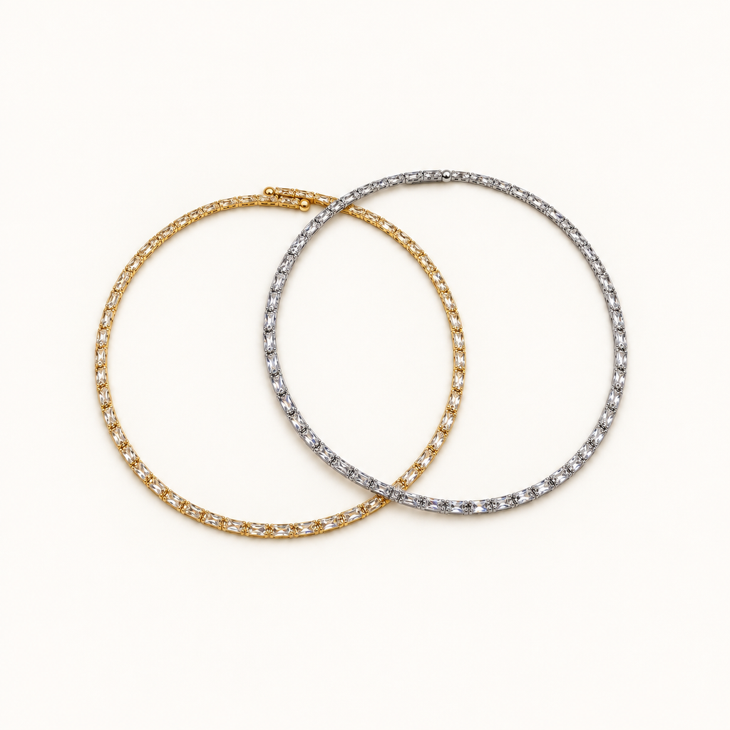Silver CZ Flex Necklace