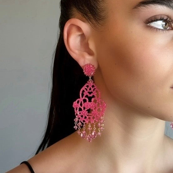 Seville Rose Chandelier Earring