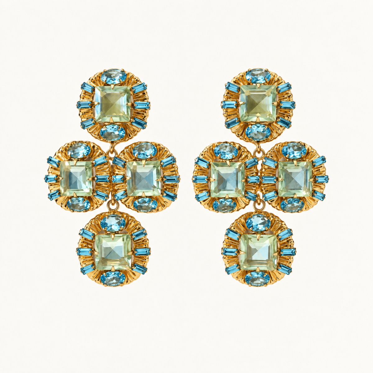 Green Amethyst & Blue Quartz