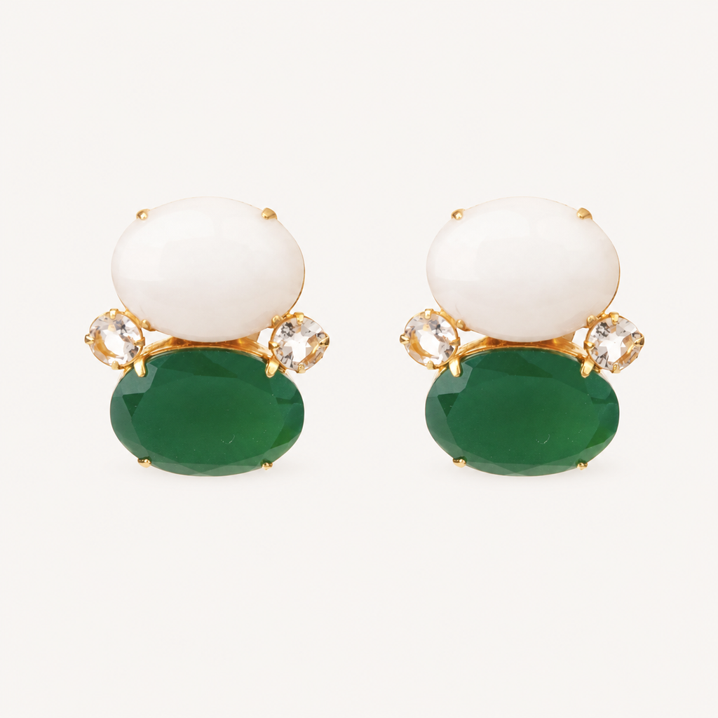 The Double Stack - Green & Moonstone