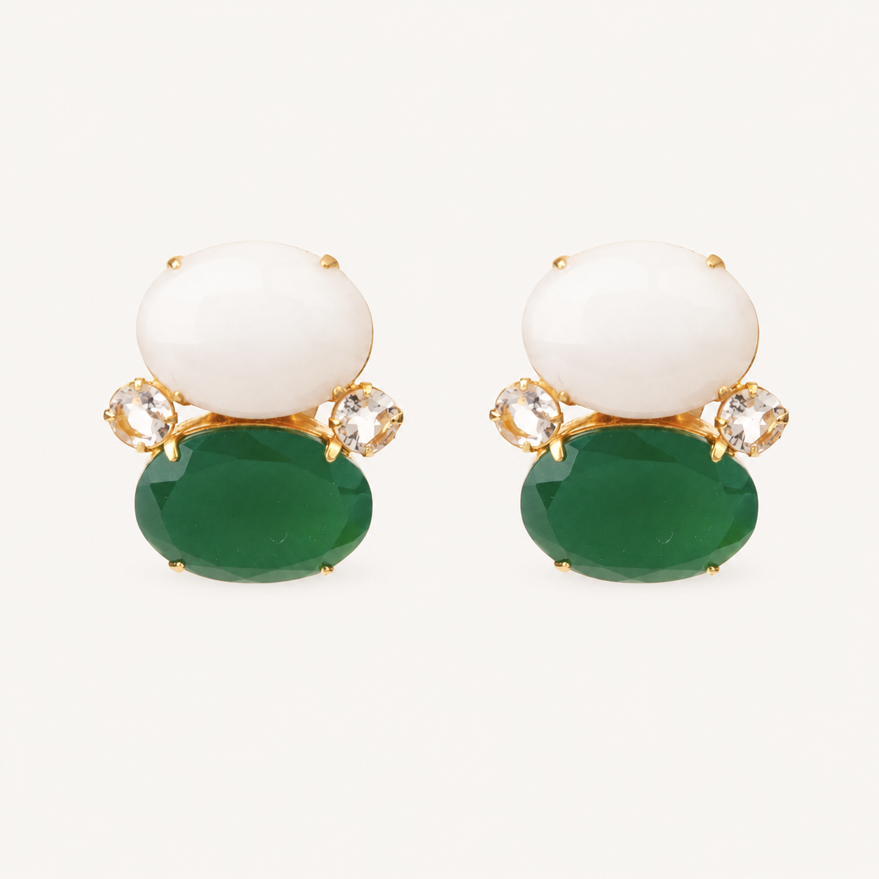 The Double Stack - Green & Moonstone