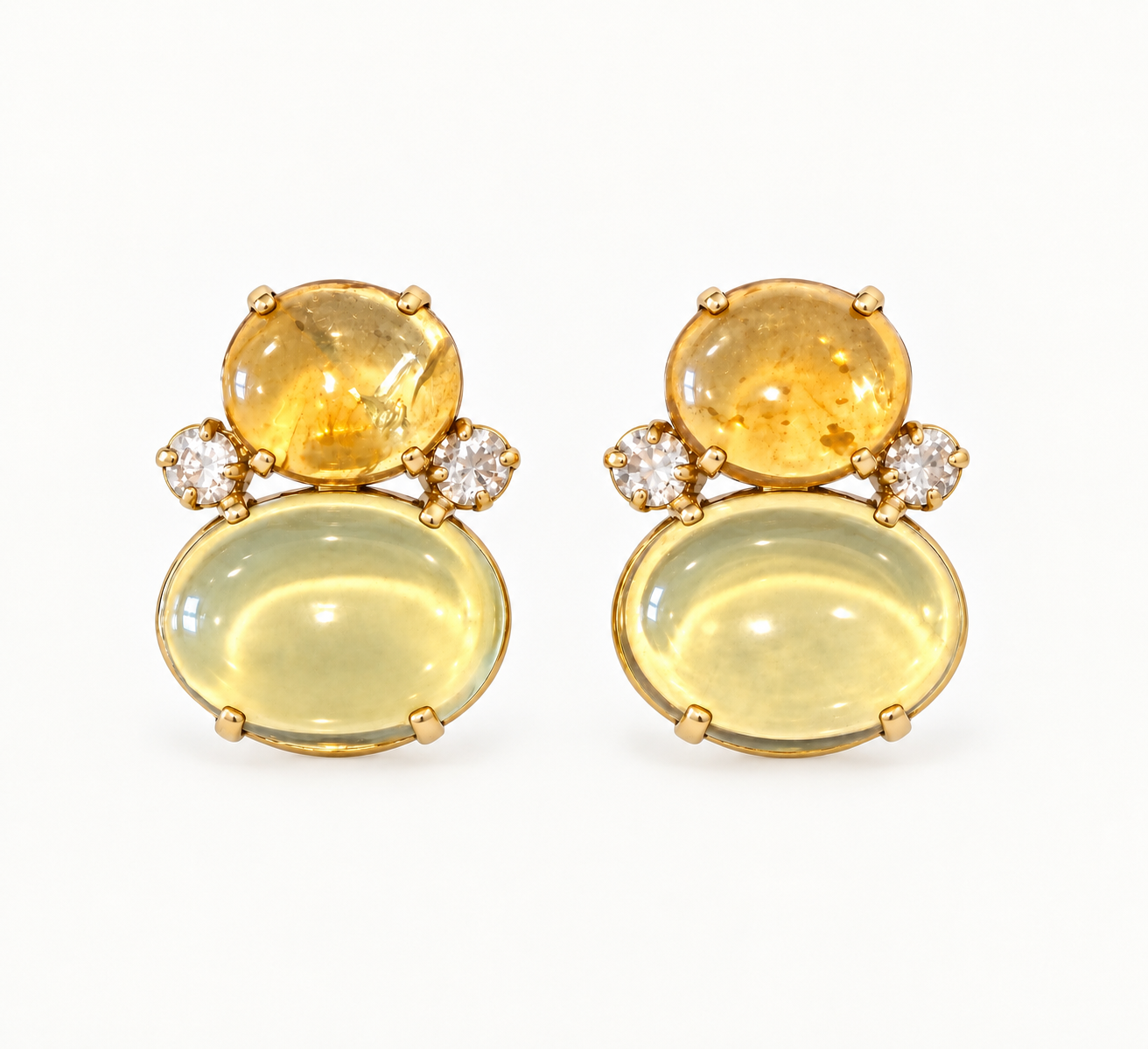 Double Stack - Lemon Quartz &  Green Quartz