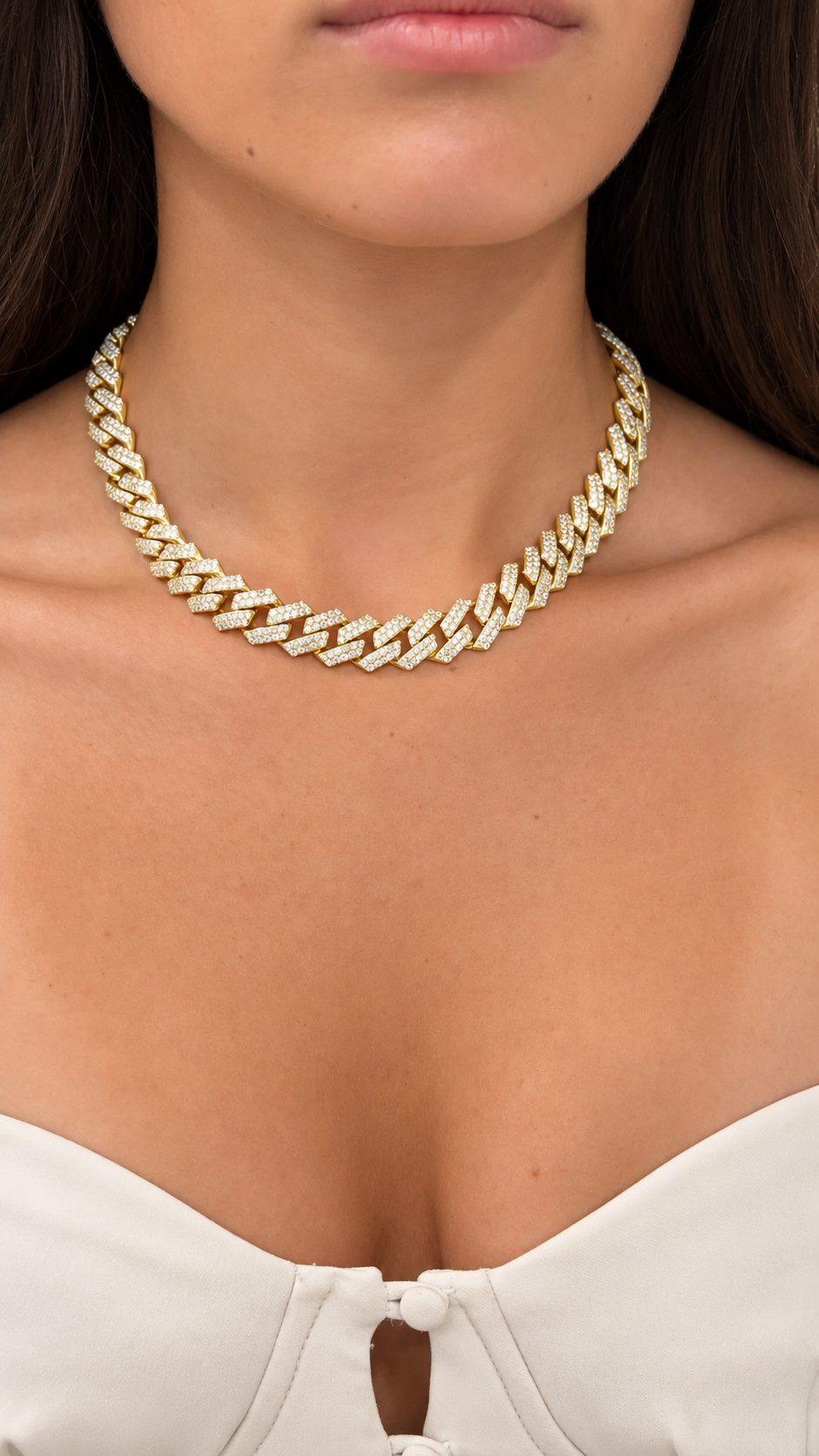 Pave Cuban Link Collar