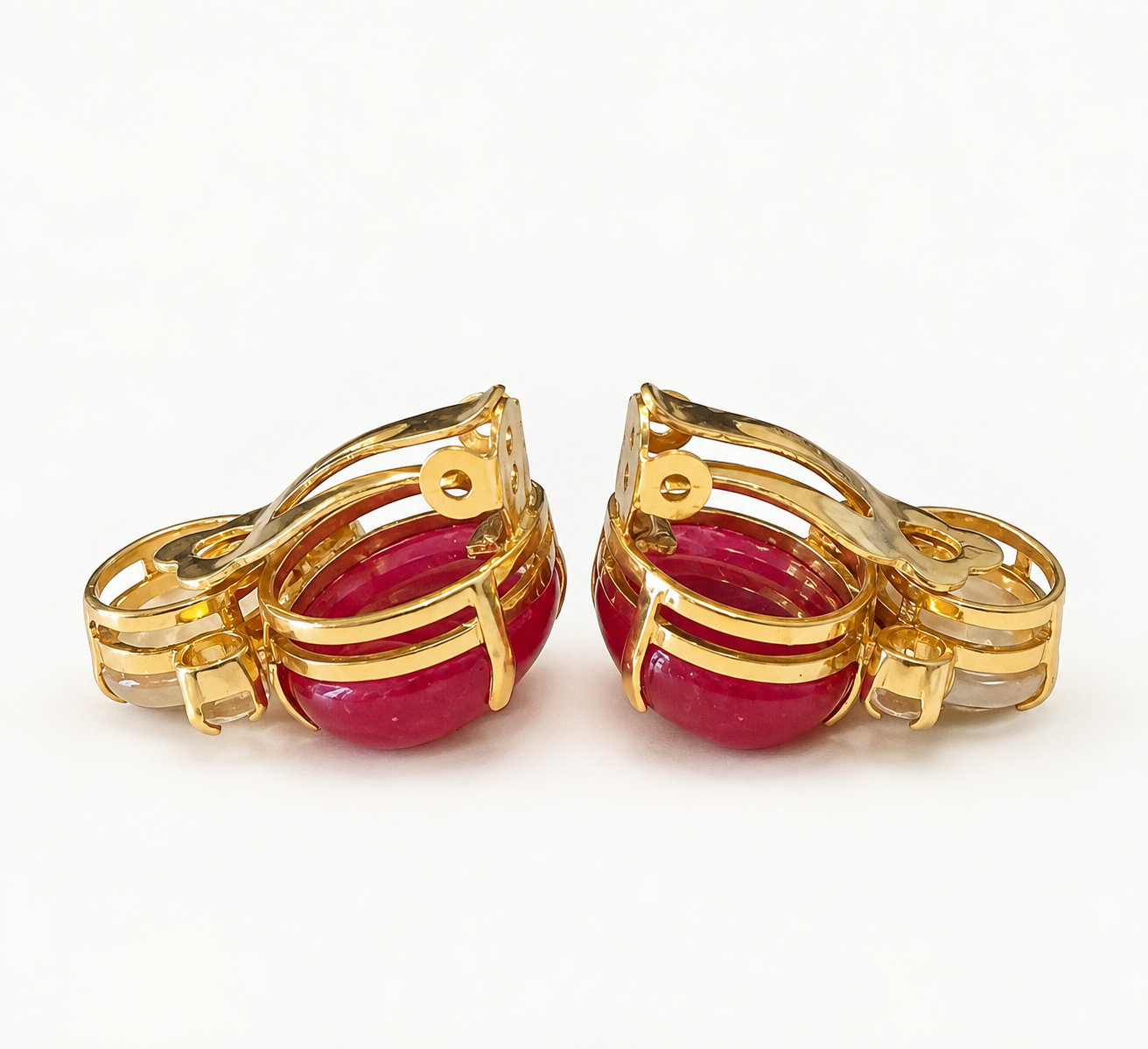 Double Stack - Moonstone & Fuchsia Chalcedony