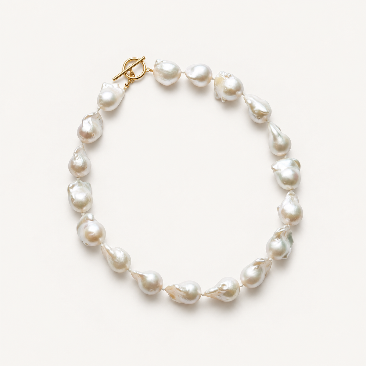 Oversized Natural Baroque Pearl Necklace