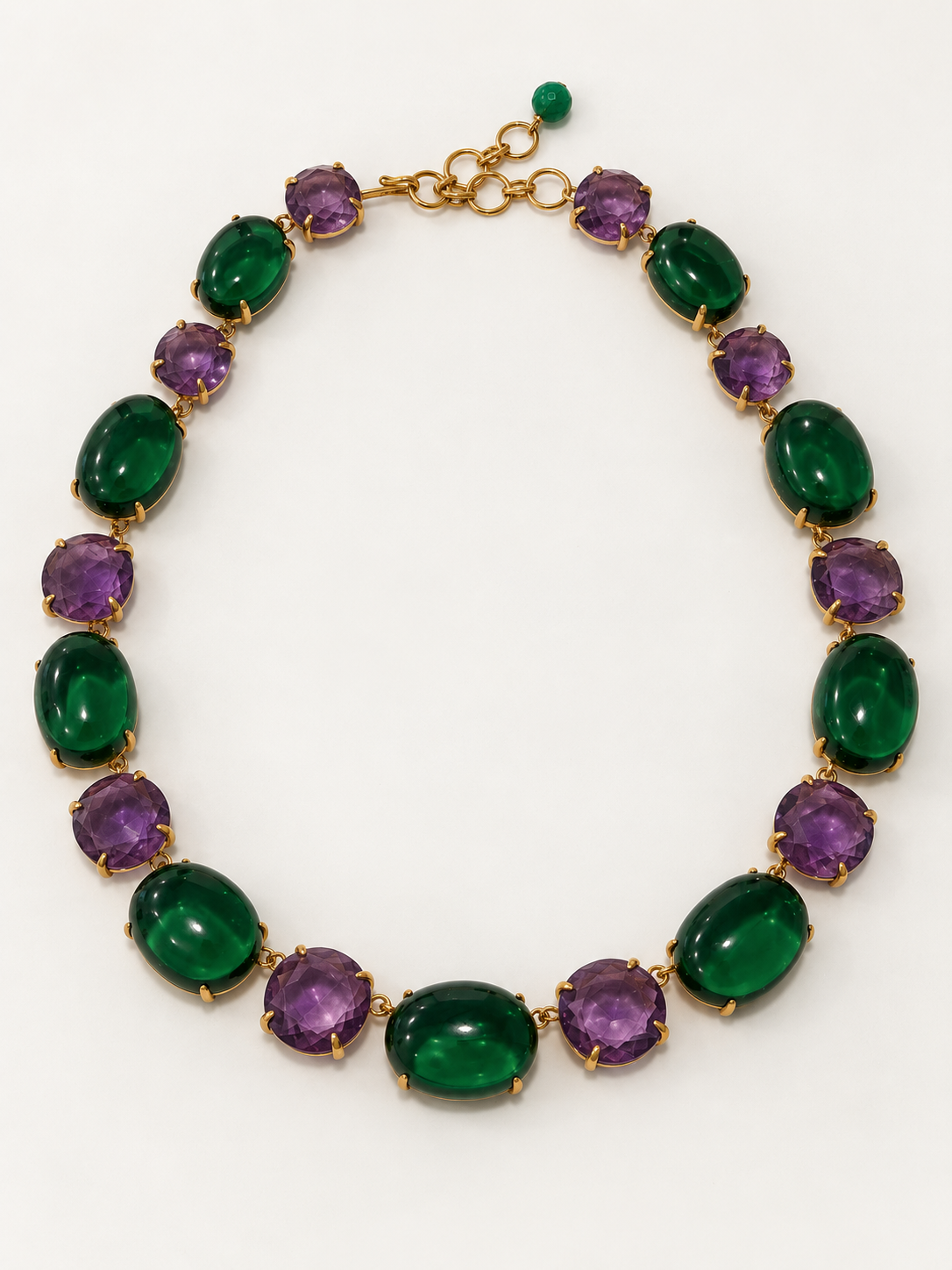 Vivienne Amythest & Green Quartz Necklace