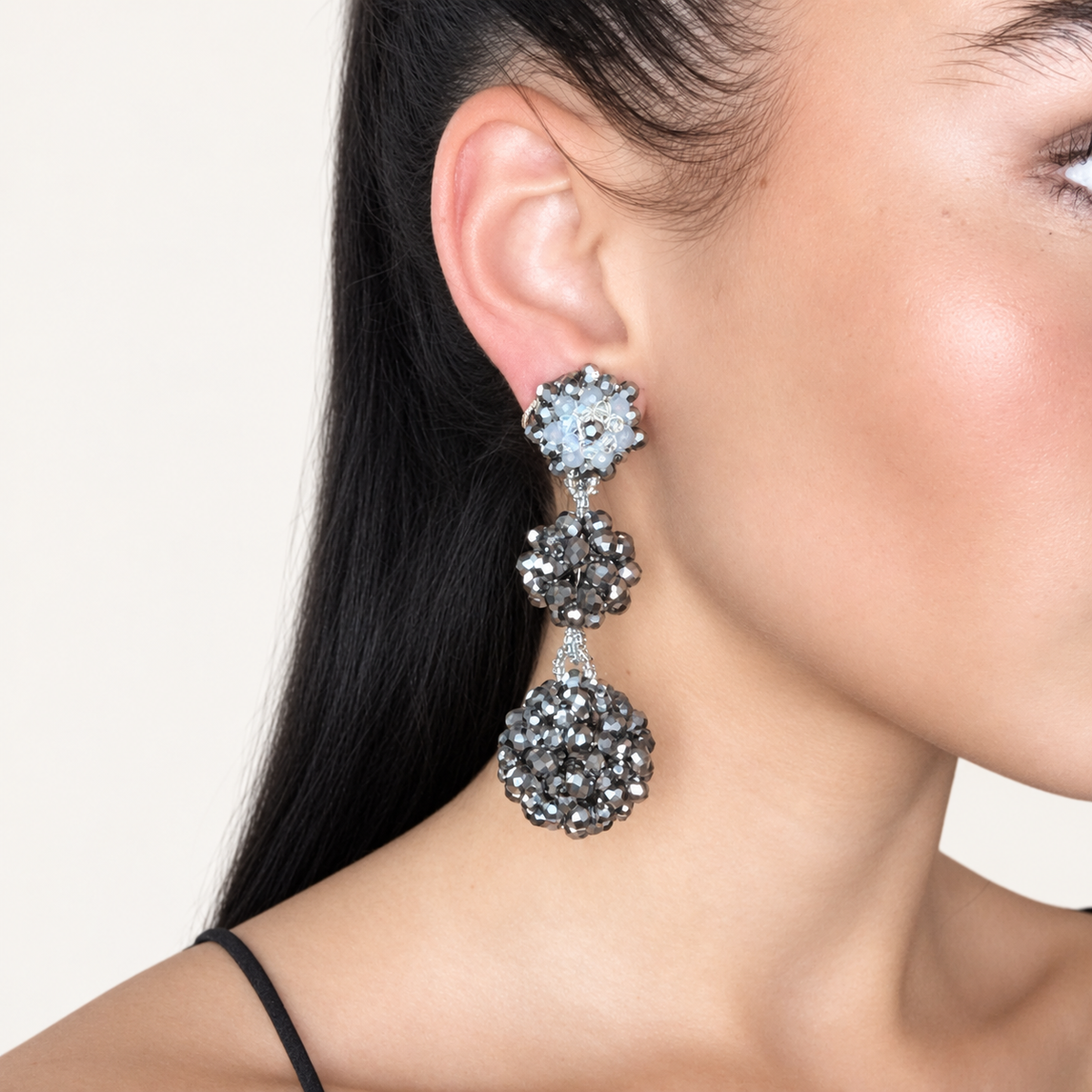 Midnight Disco Ball Earrings