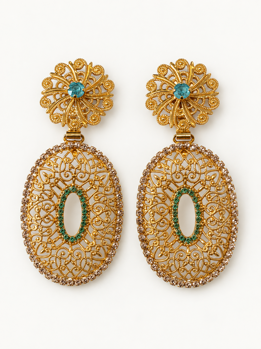 Theodora Crystal Lace Earrings