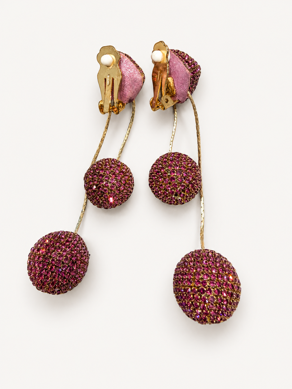 Taryn Fuscia Crystal Ball Drop by Deepa Gurnani