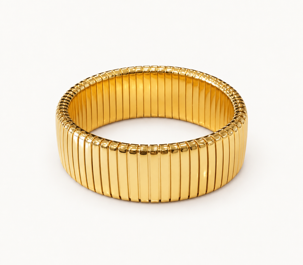 Flat High Polish Flex Bangle