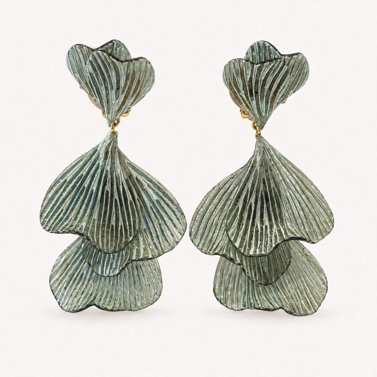 Cilea Paris Sculpted Anemone Earrings