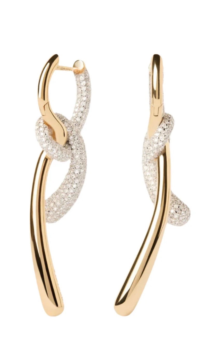 Luxe Pave Twist Hoop