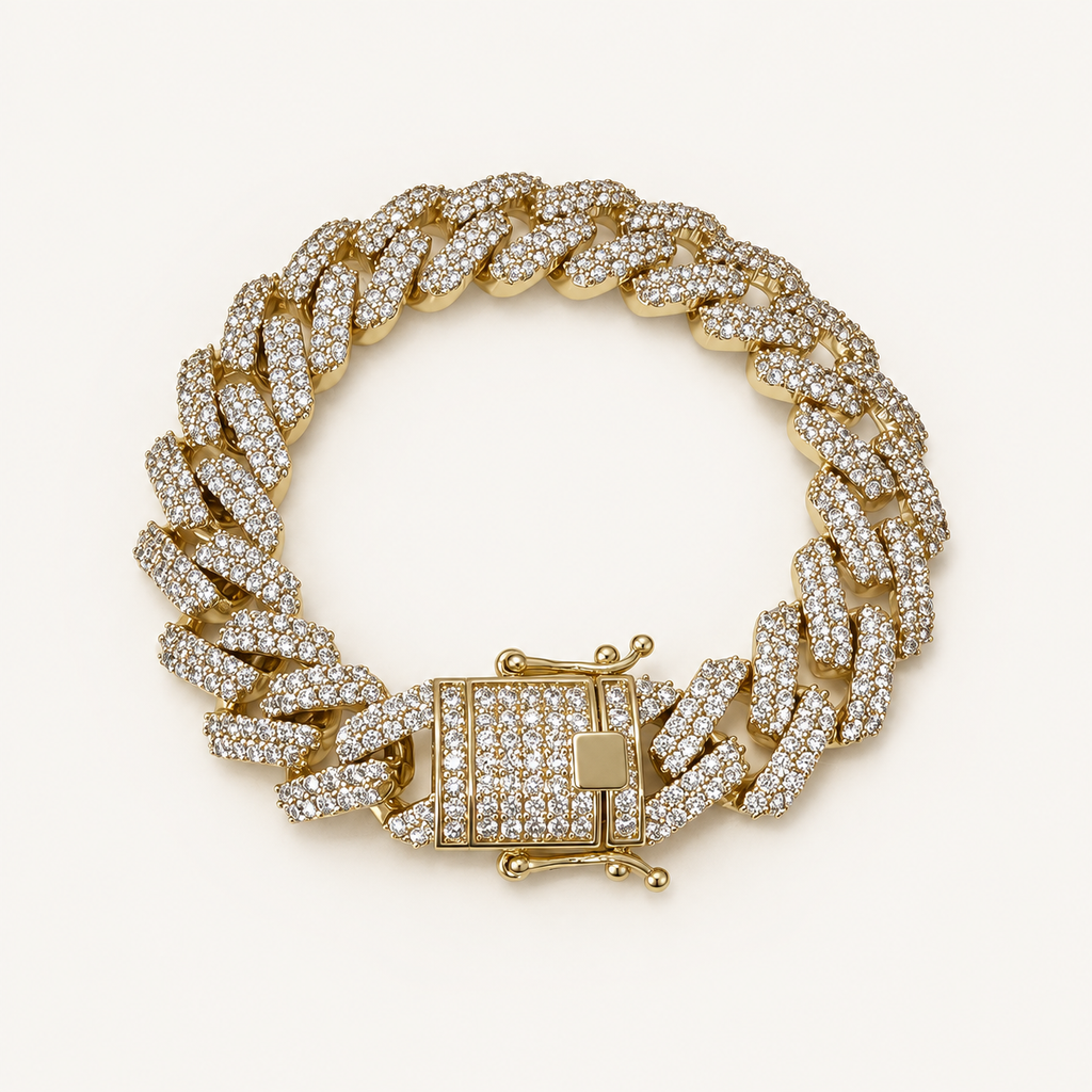 Pave Curb Link Bracelet