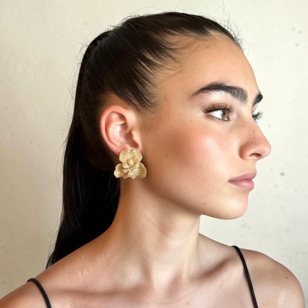 The Crystal Orchid - champagne gold
