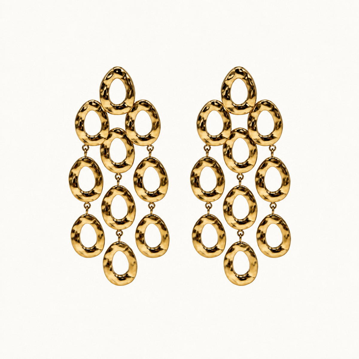 Molten Gold Chandelier Earrings