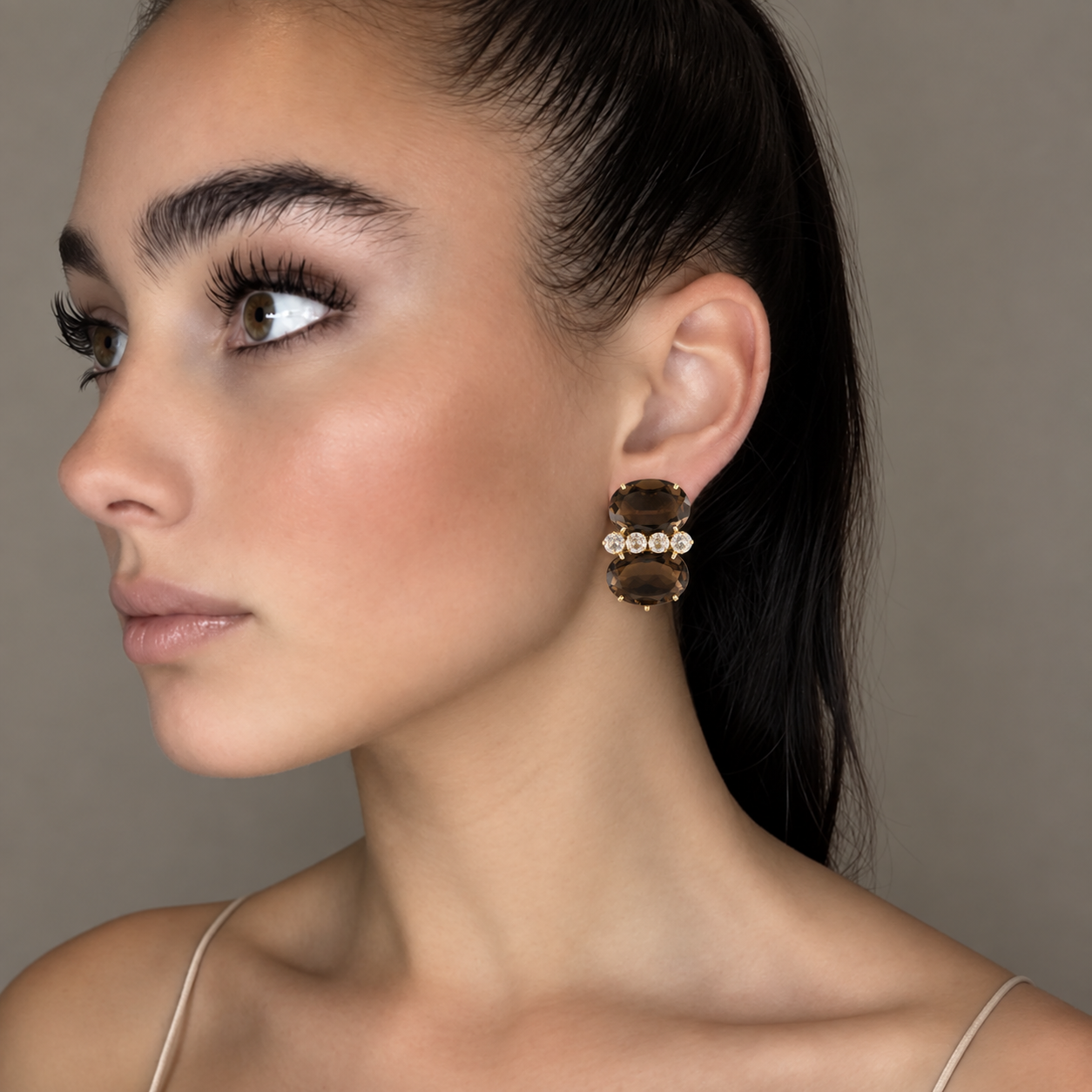 Double Stack Smoky Topaz