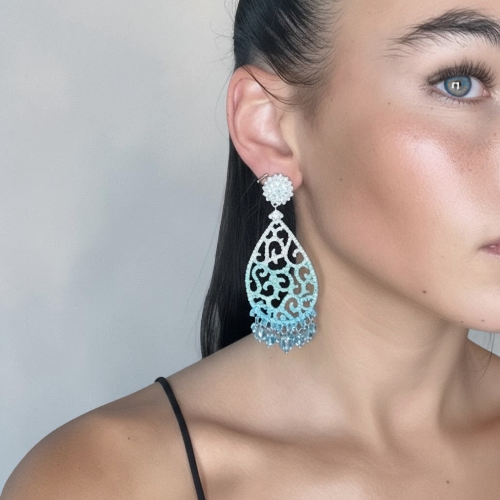 Swarovski Crystal Chandelier Drop Earrings