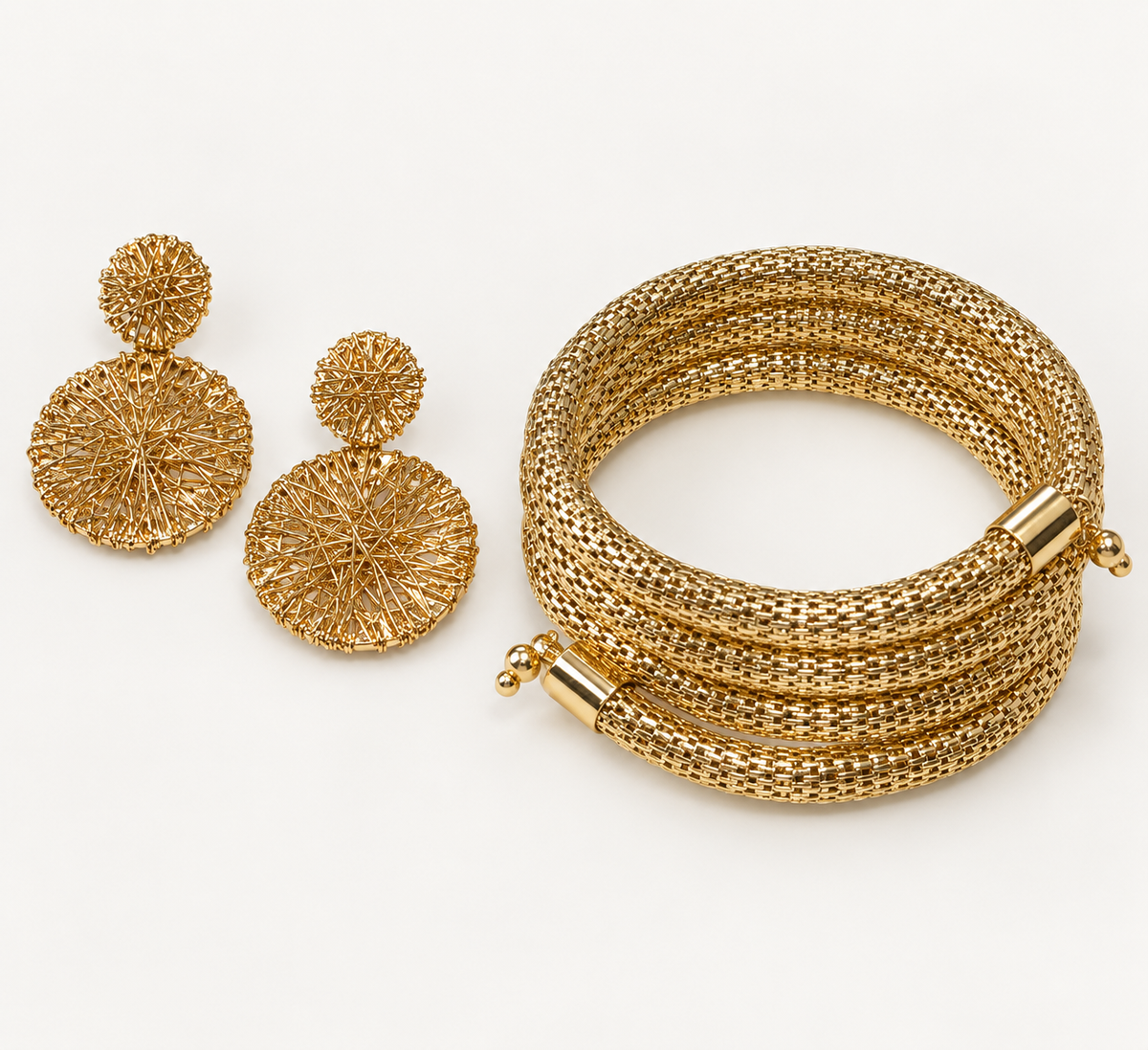 Mesh Coil Wrap Bracelet