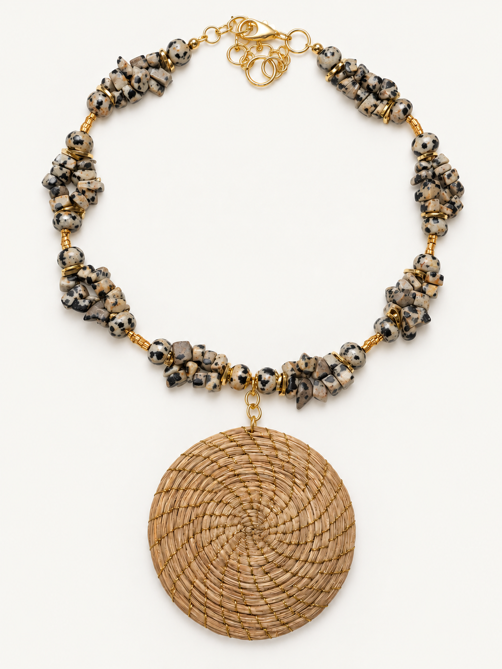 The Margaux Dalmation Jasper Necklace