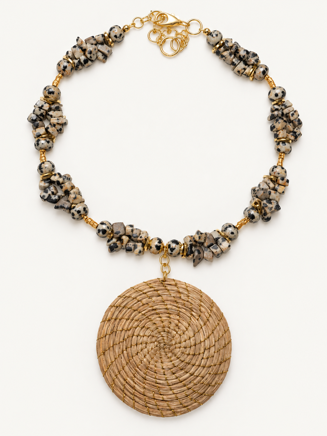 The Margaux Dalmation Jasper Necklace