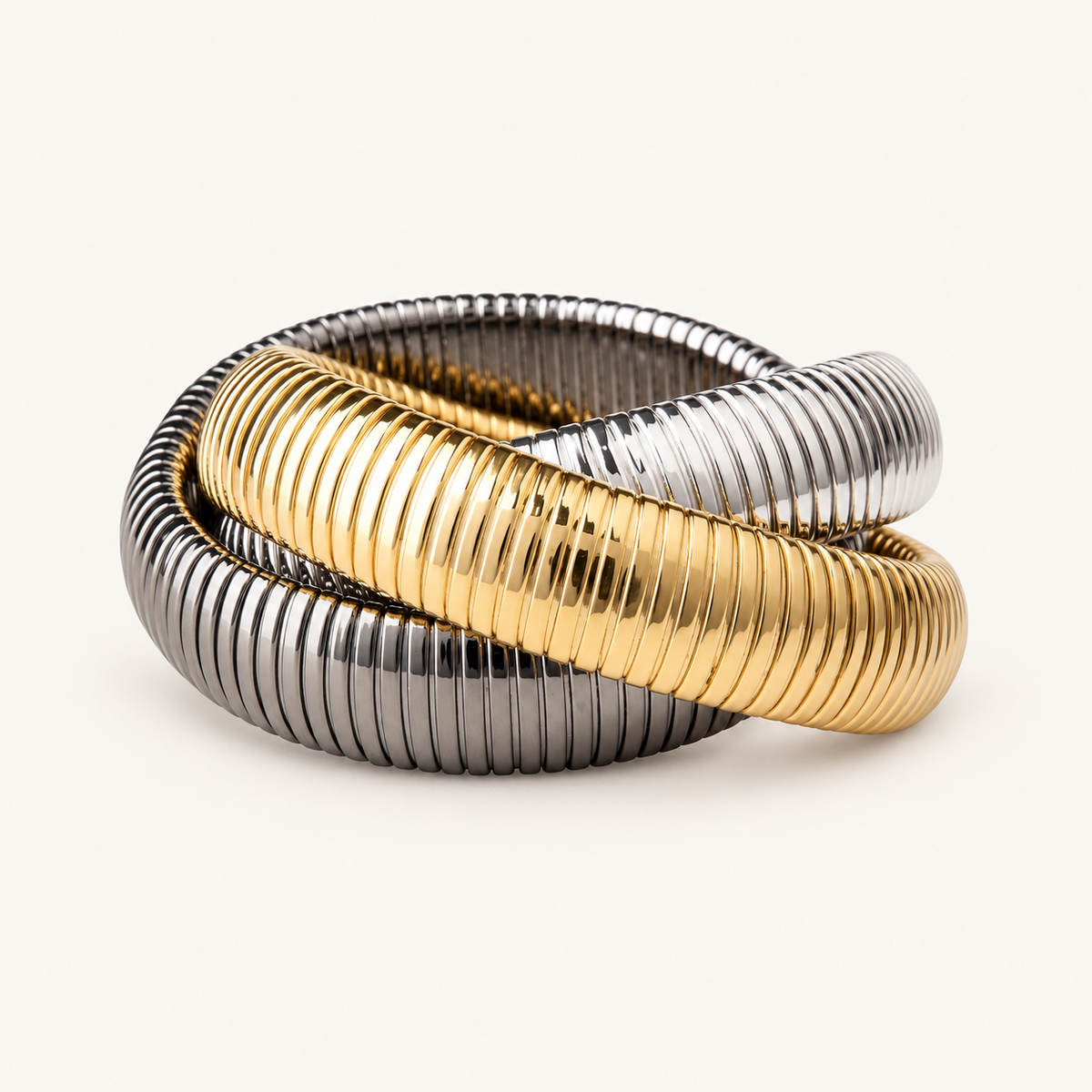 Sloane Triple Ribber - Gold, Silver, Gunmetal