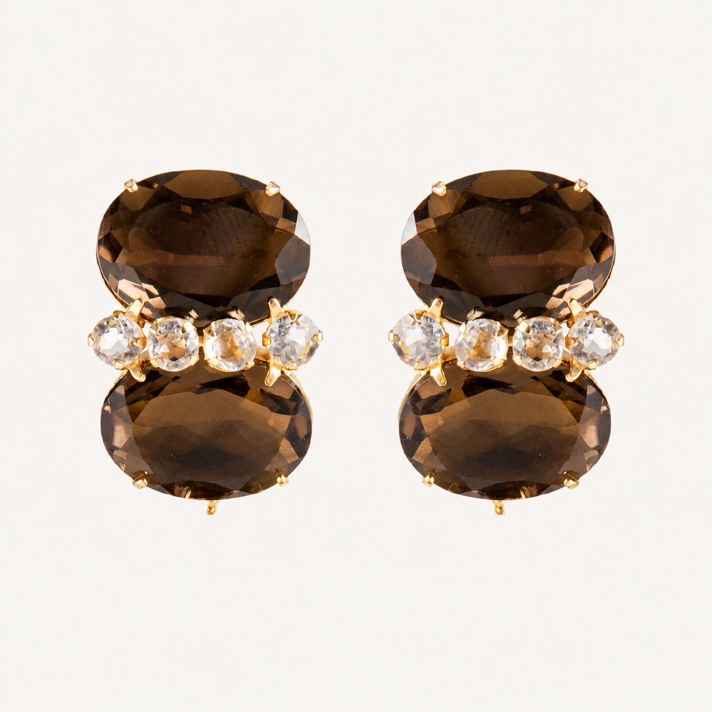 Double Stack Smoky Topaz