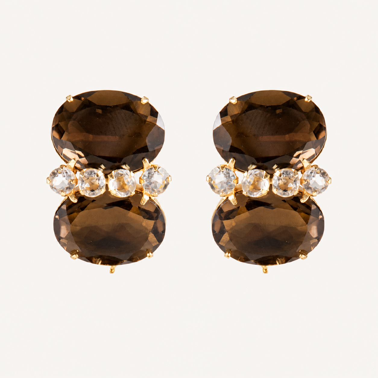 Double Stack Smoky Topaz