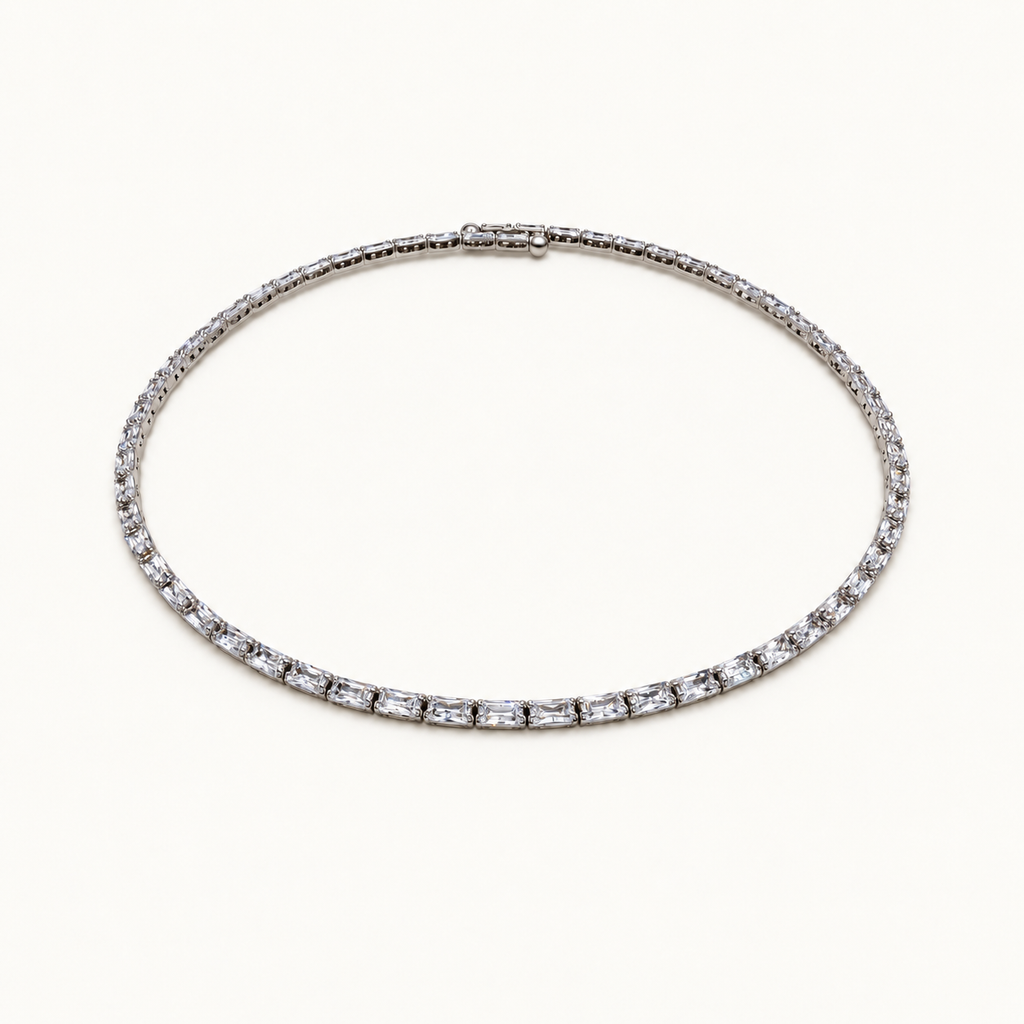 Silver CZ Flex Necklace