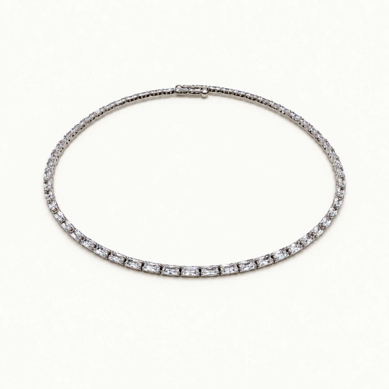 Silver CZ Flex Necklace