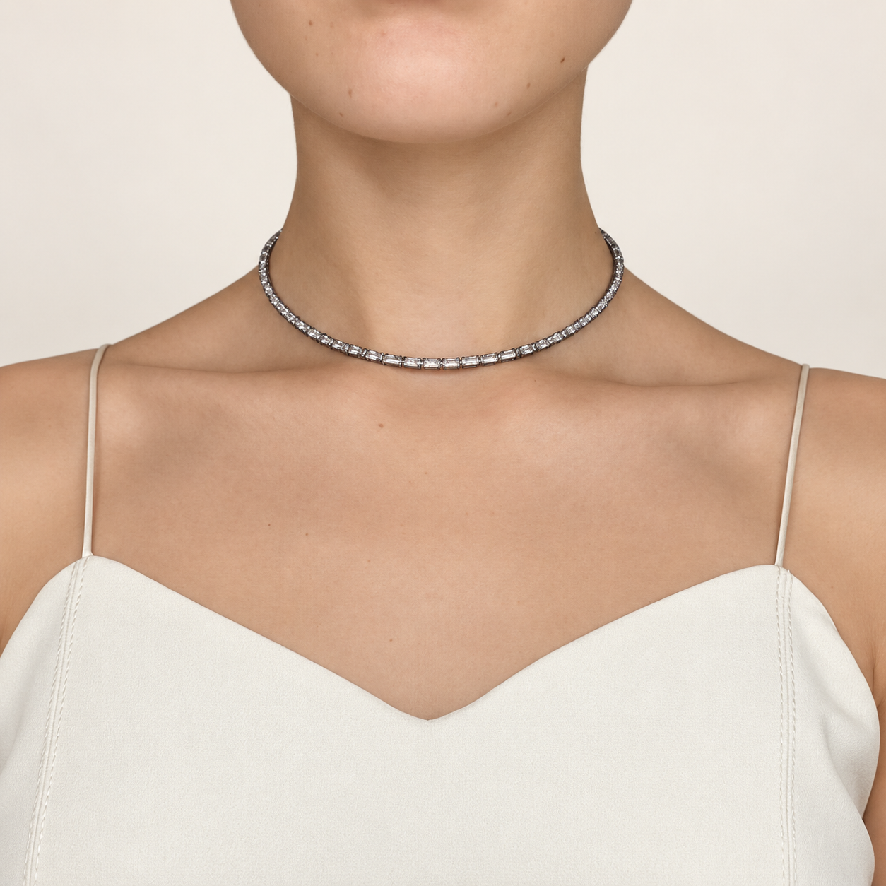 Silver CZ Flex Necklace