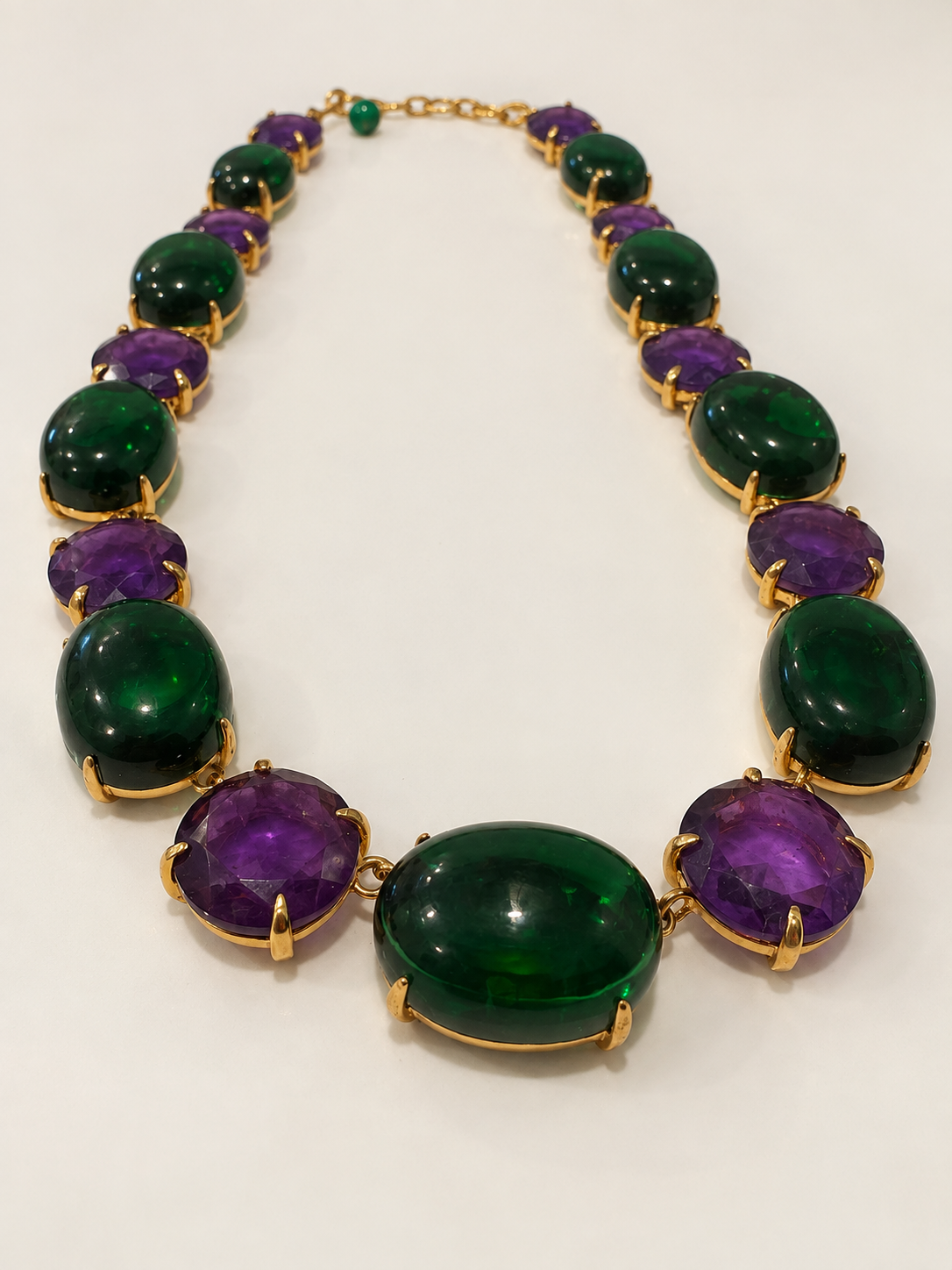 Vivienne Amythest & Green Quartz Necklace