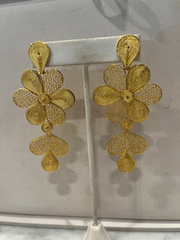 Gold Lace Earrings