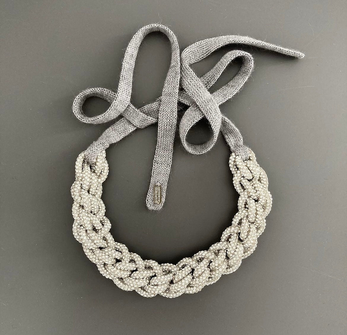 Cashmere & Swarovski Crystal Necklace