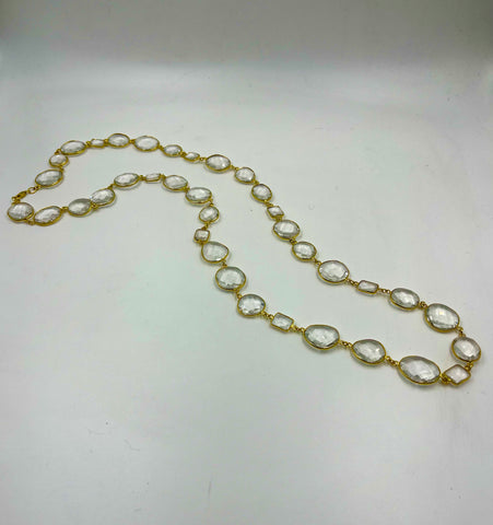 Clear Quartz Station Necklace