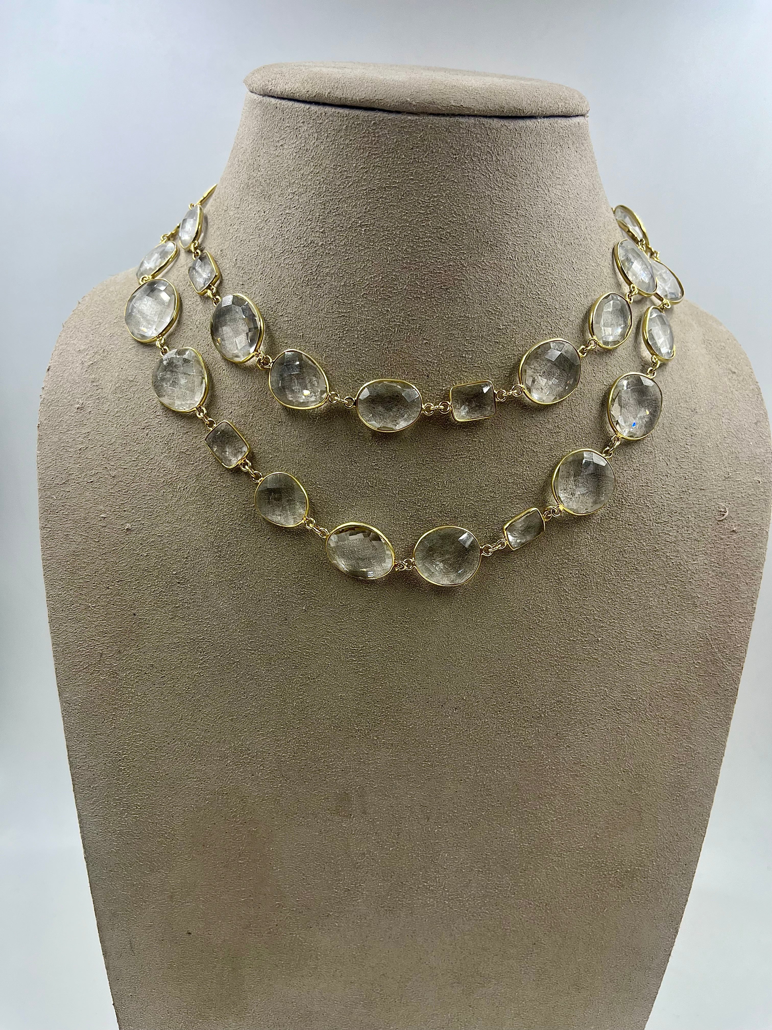Clear Quartz Station Necklace