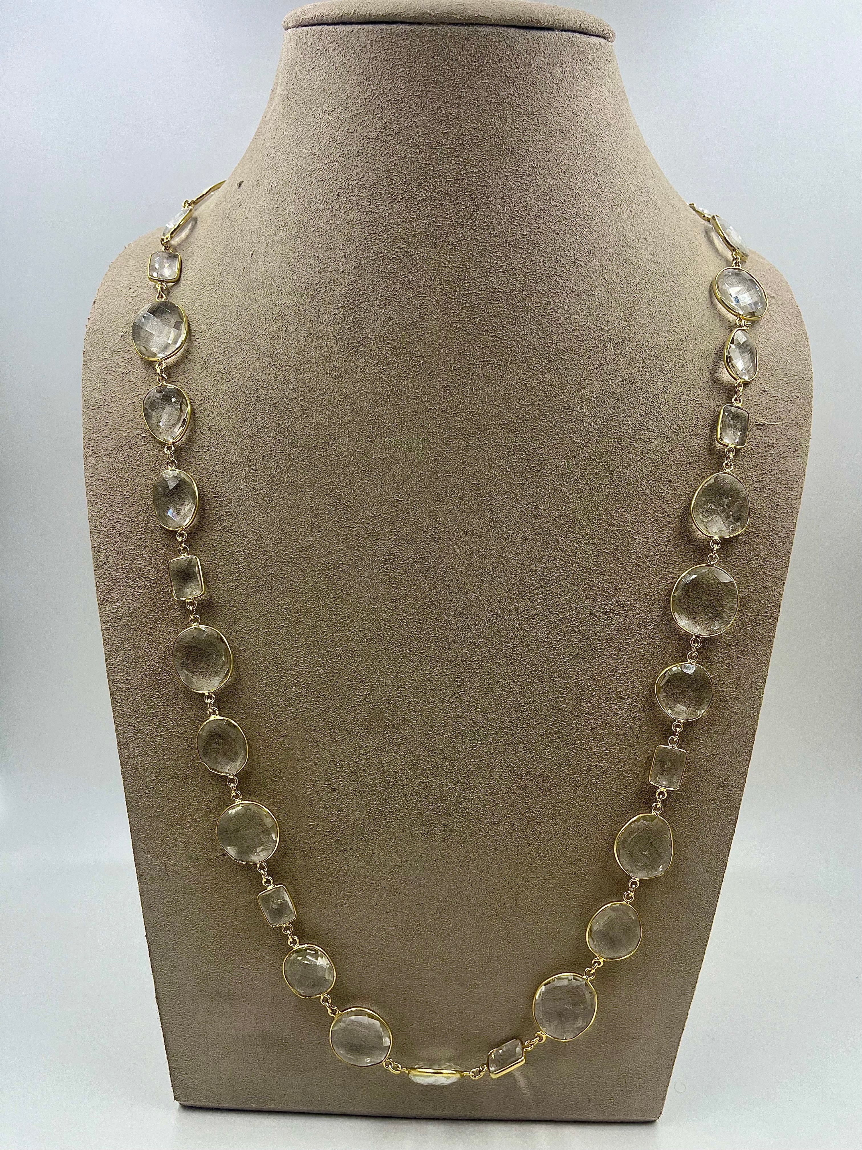 Clear Quartz Station Necklace