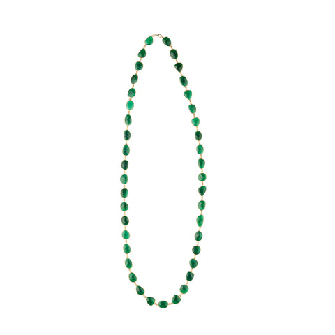 Green Quartz Station Necklace